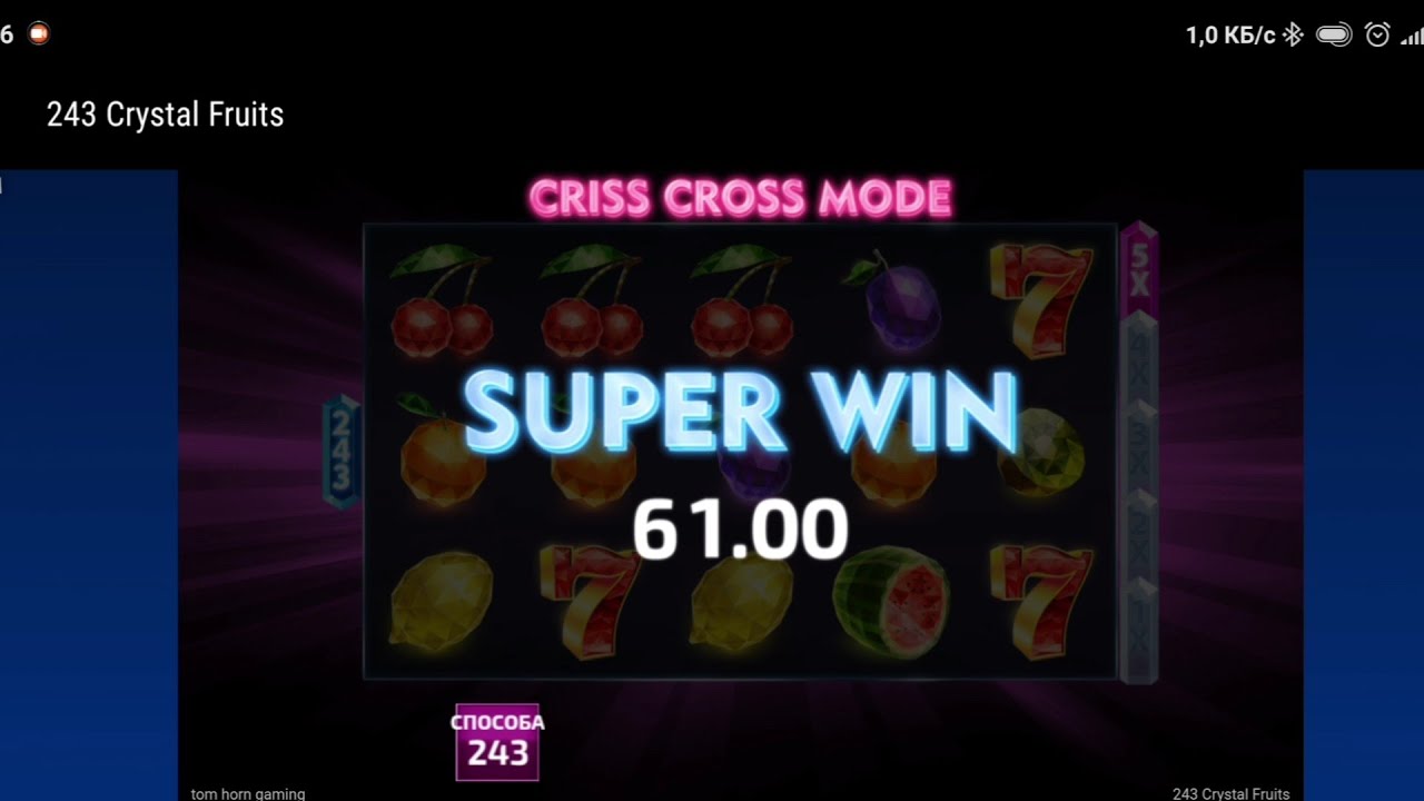 243 Crystal Fruits Slot Wins