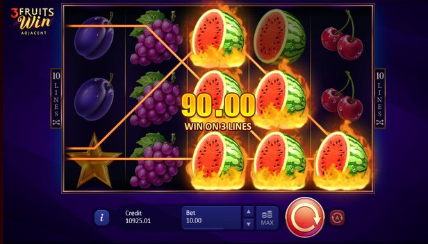 3 Fruits Win 10 Lines Slot Wins