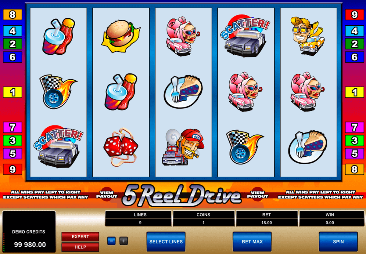 5 Reel Drive Slot Gameplay