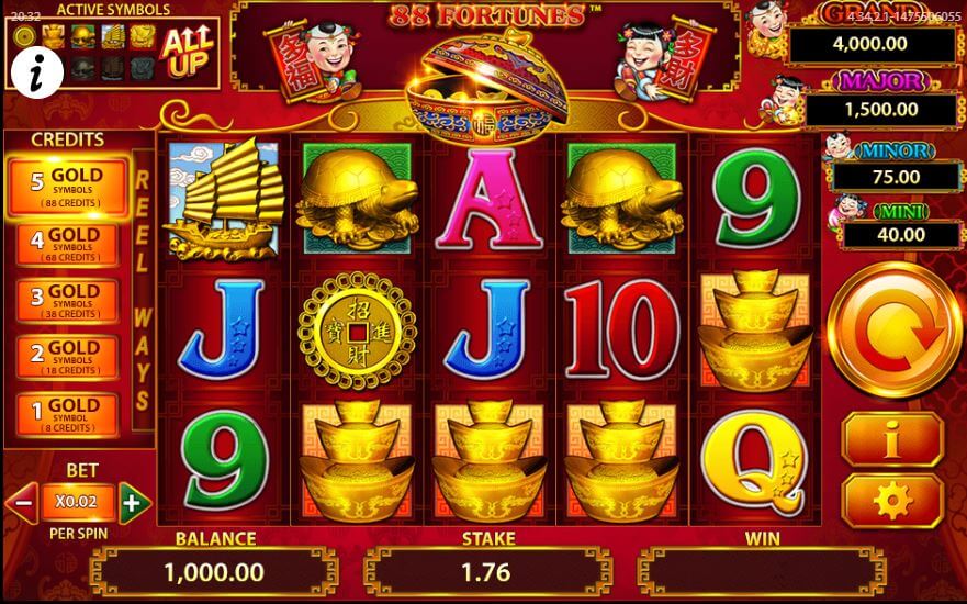88 Fortunes Slot Gameplay