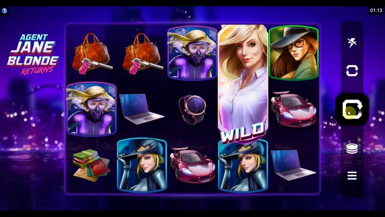 Agent Jane Blonde Returns Slot Gameplay