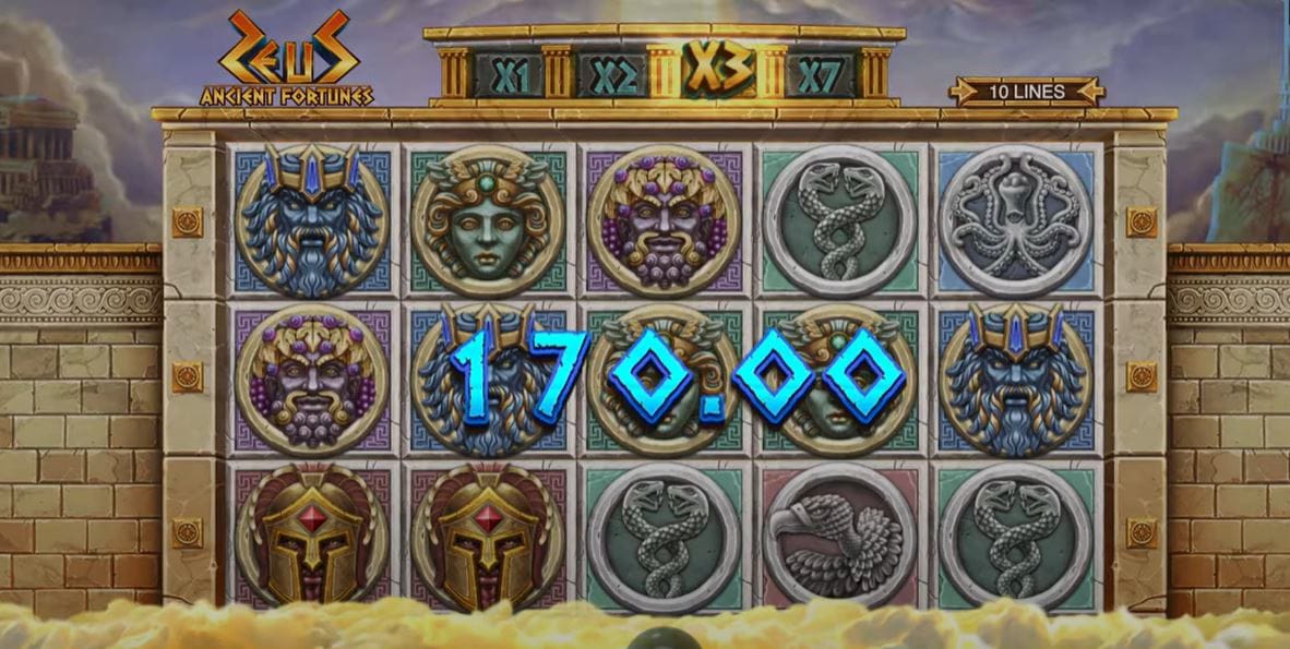 Ancient Fortunes Zeus Slot  Gameplay