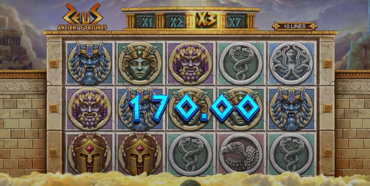 Ancient Fortunes Zeus Slot  Gameplay
