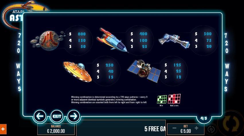 Asteroids Slot Bonus