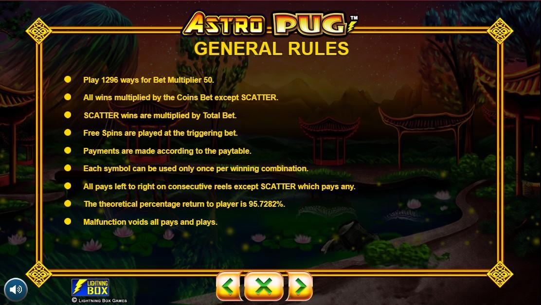 Astro Pug Slot Rules