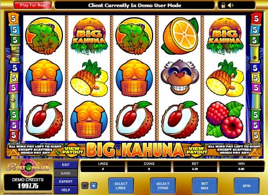 Big Kahuna Slot Gameplay