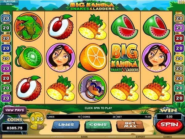 Big Kahuna Snakes and Ladders Slot Gameplay