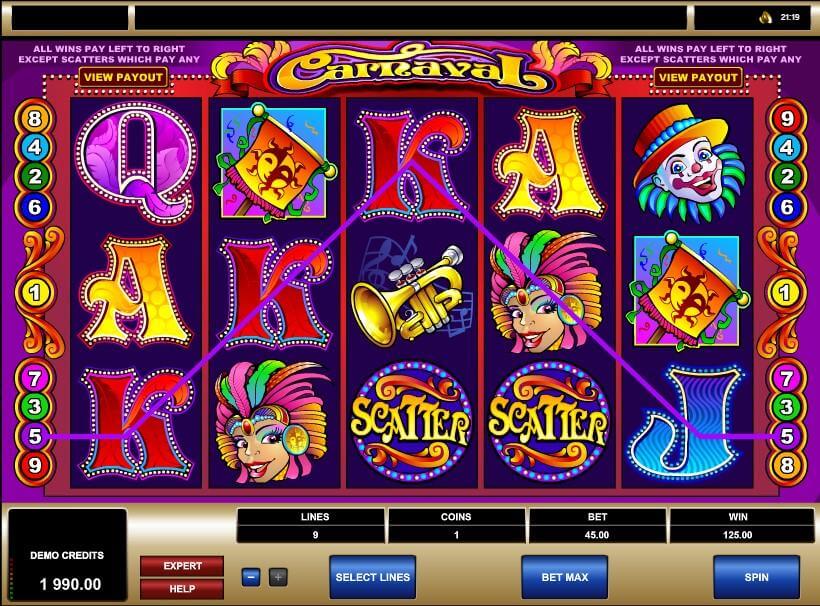 Carnaval Slot Gameplay
