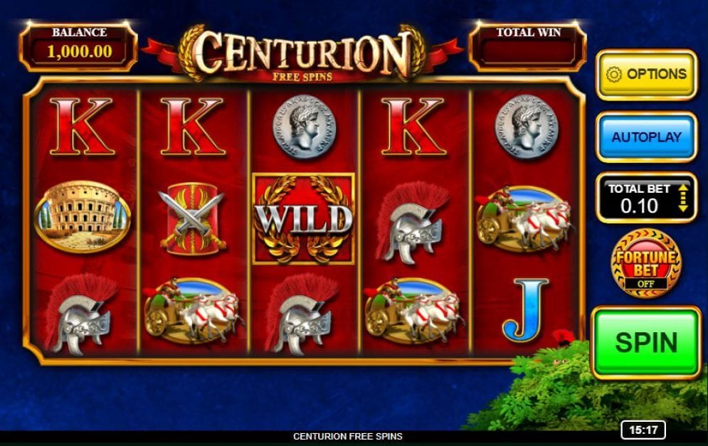 Centurion Free Spins Gameplay