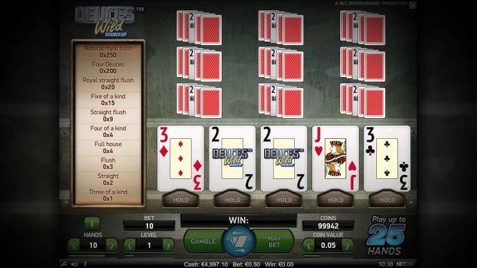 Deuces Wild Double Up Slot Bonus