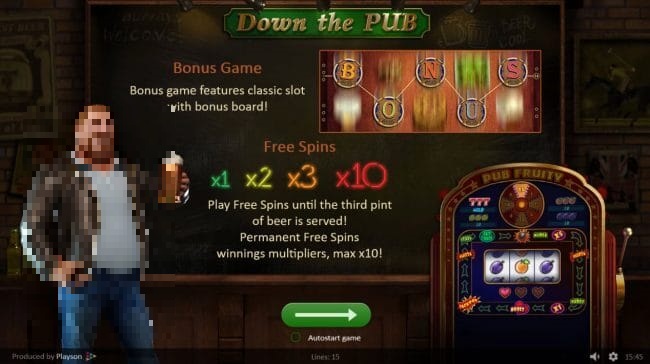 Down the Pub Slot Bonuses