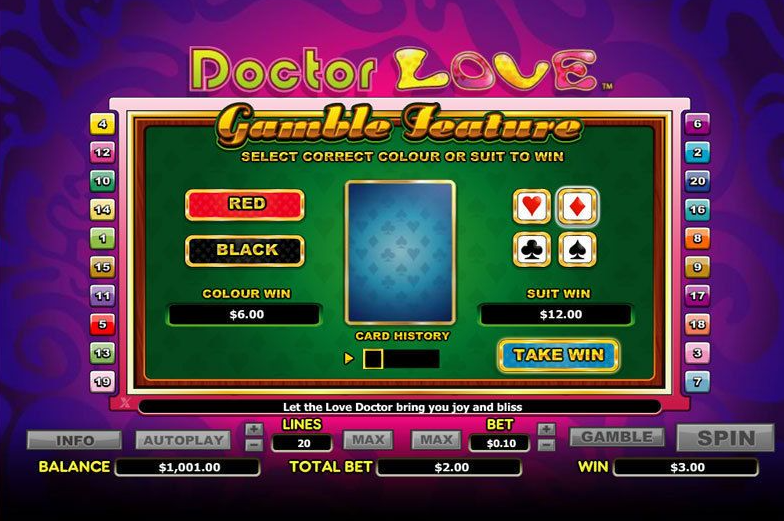 Dr Love Slot Bonuses