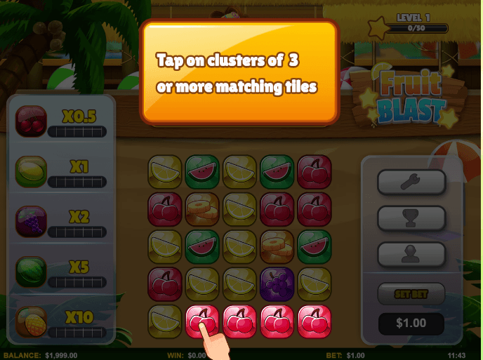 Fruit Blast Slot Functions