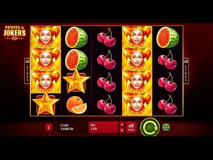 Fruits and Jokers Slot Gameplay