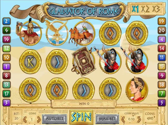 Gladiator or Rome Slot Bonus