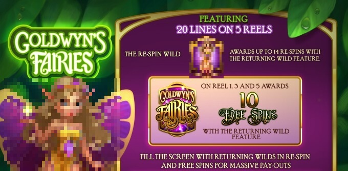 Goldwyns Fairies Slot Bonus
