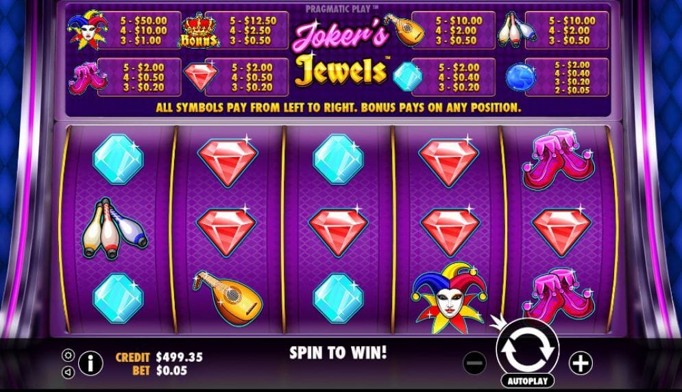 Jokers Jewels Slot Bonus