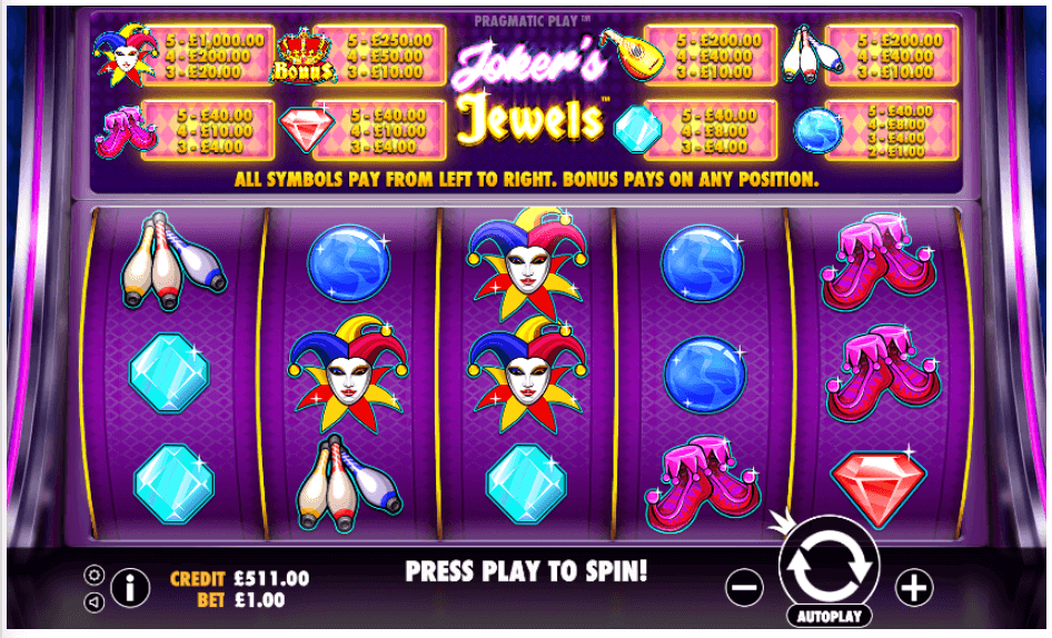 Jokers Jewels Slot Gameplay