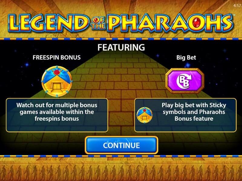 Legend of the Pharaohs Slot Bonus