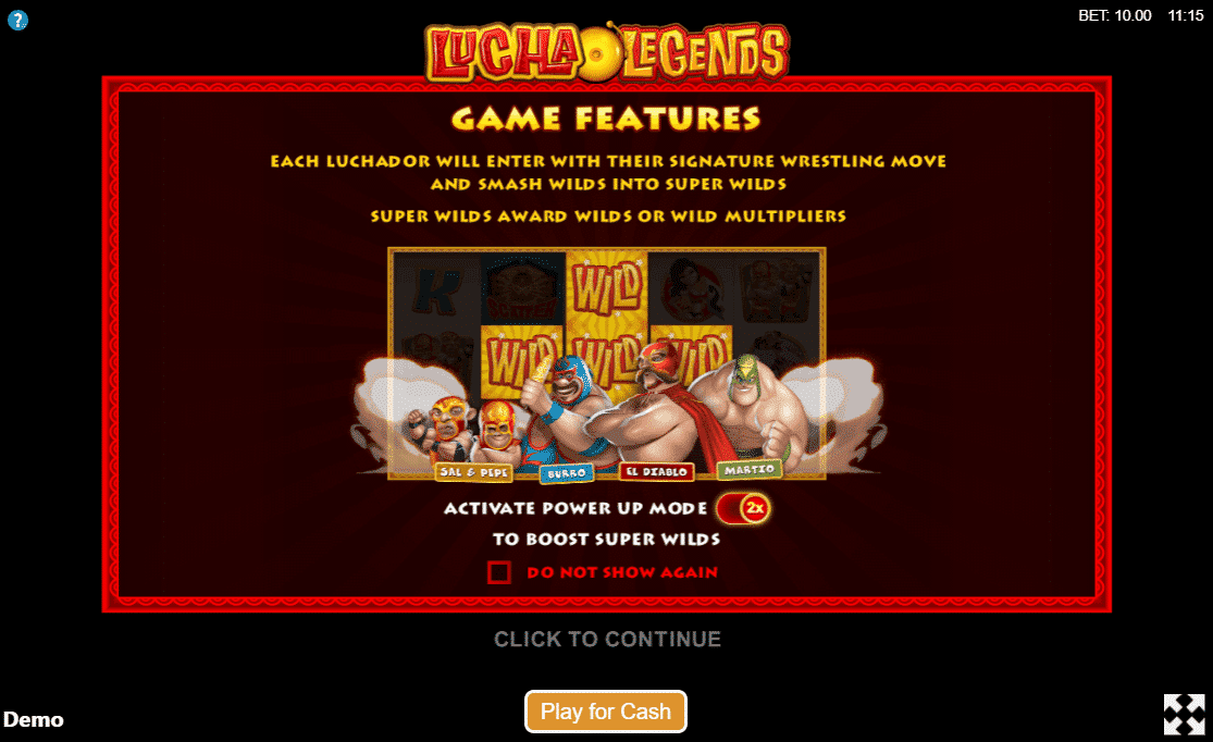 Lucha Legends Slots Game Features