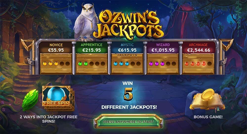 Ozwins Jackpots Slot Bonus