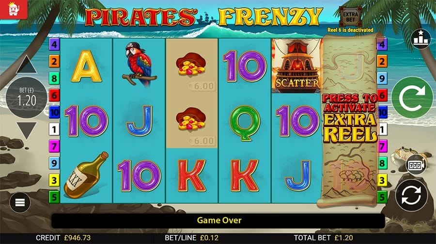 Pirates Frenzy Slots Gameplay