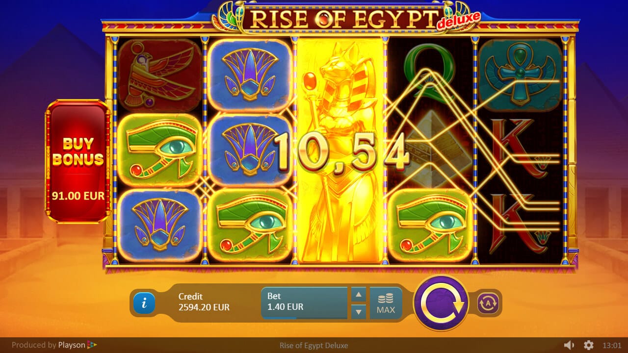 Rise of Egypt Deluxe Slot Bonus