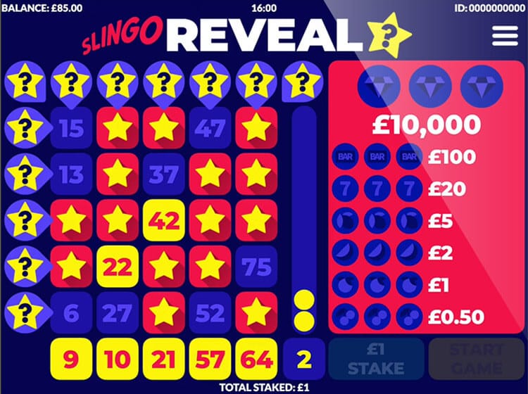 Slingo Reveal Slot Bonus