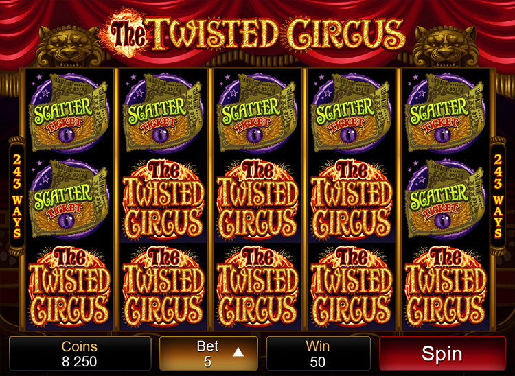 The Twisted Circus Slot Bonuses