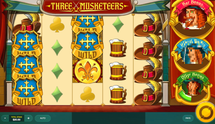 Three Musketeers Slot Gameplay