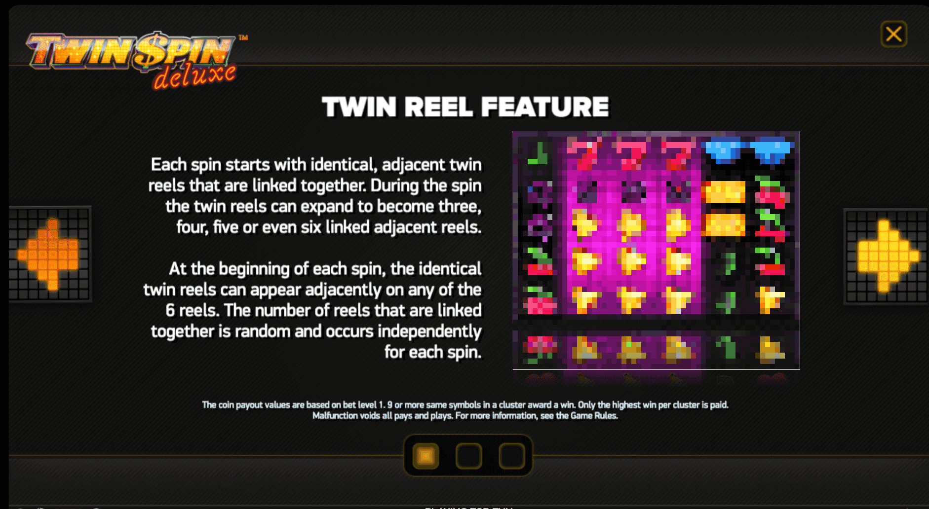 Twin Spin Deluxe Slot Bonuses
