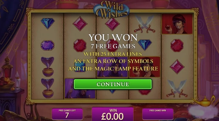 Wild Wishes Slot Free Spins