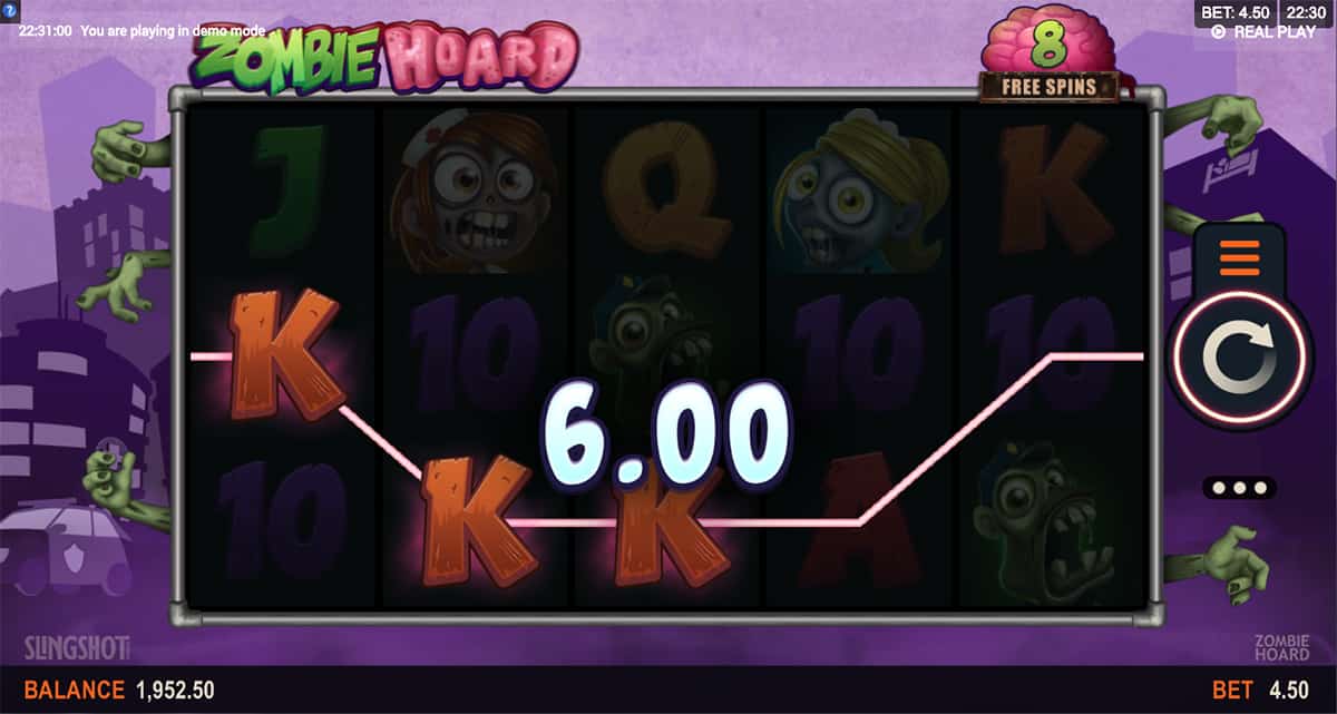 Zombie Hoard Slot Gameplay