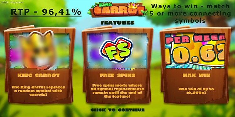 King Carrot features