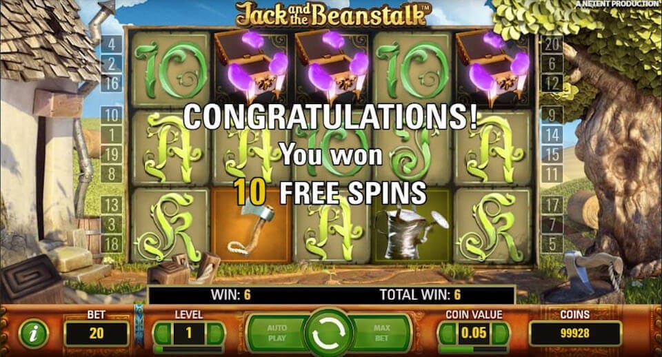 Jack and the Beanstalk Slot Game Bonuses