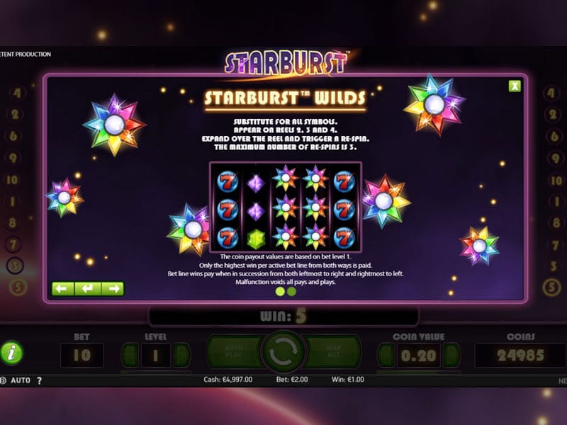 Starburst Bonus Features
