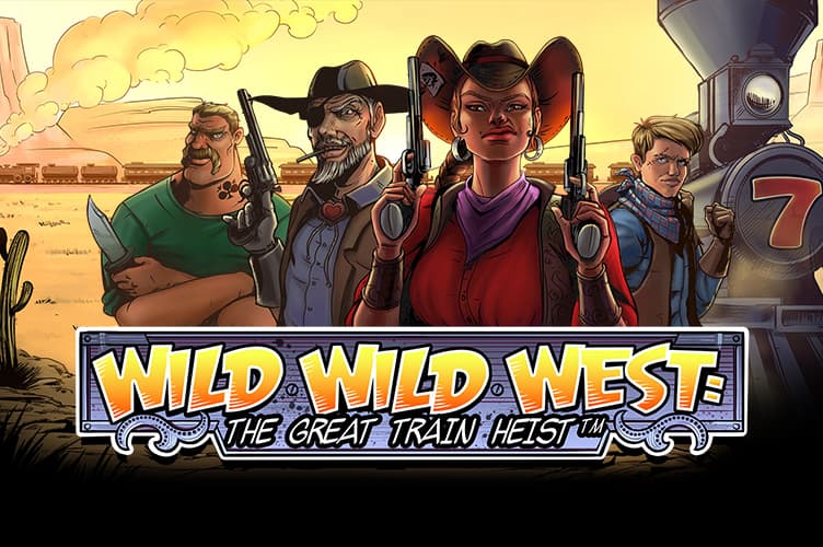 Wild Wild West: The Great Train Heist Online Slot UK Logo